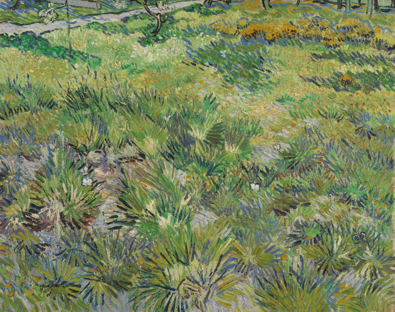 Wysoka trawa z motylami, 1890 autorstwa Vincent van Gogh