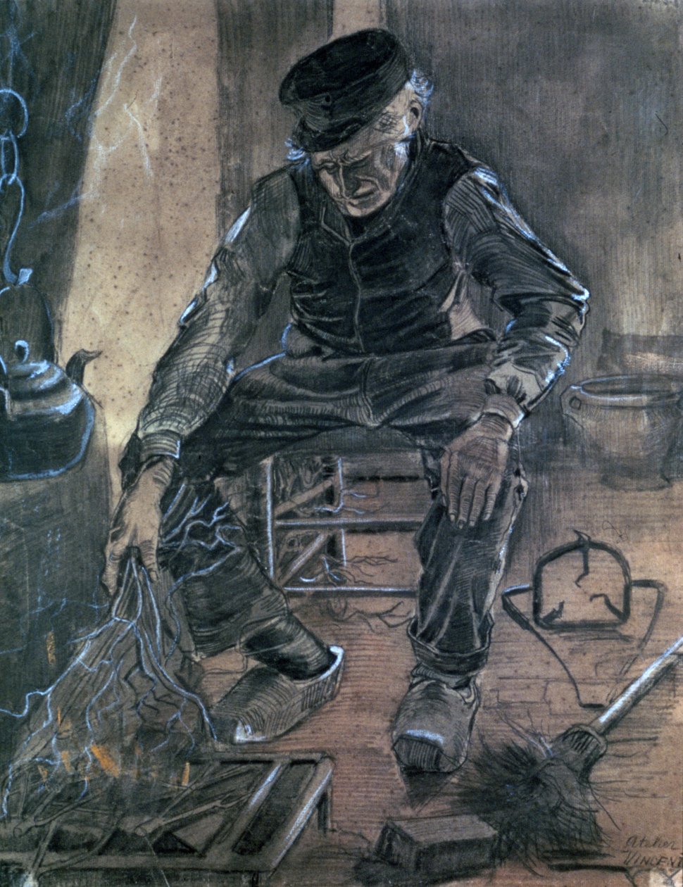 Stary człowiek drewno rozpałkowe, 1881 autorstwa Vincent van Gogh