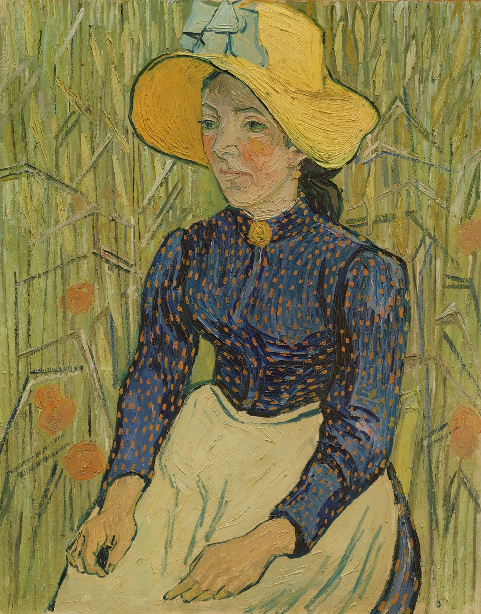 Wieśniaczka w słomkowym kapeluszu, 1890 autorstwa Vincent van Gogh
