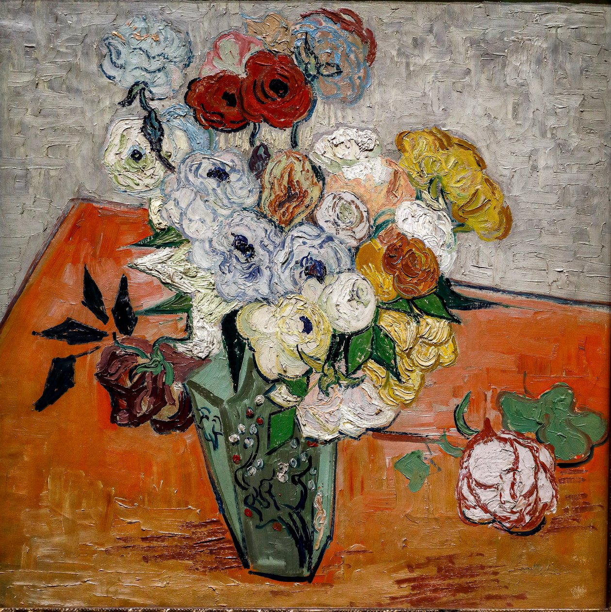 Róże i kwiaty wiatru autorstwa Vincent van Gogh