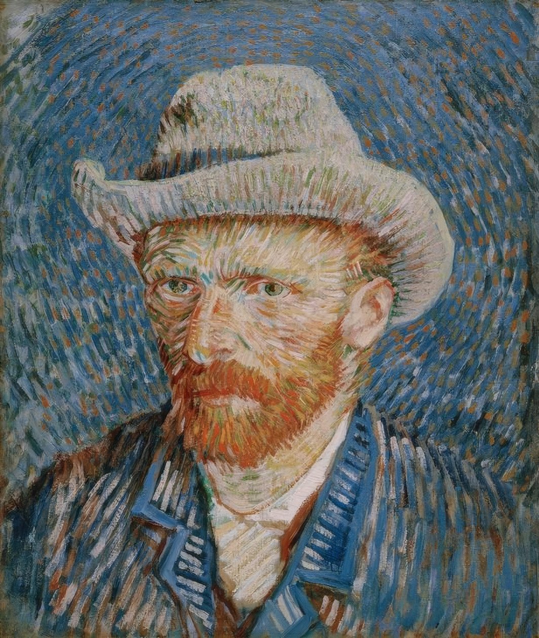 Autoportret w szarym filcowym kapeluszu autorstwa Vincent van Gogh