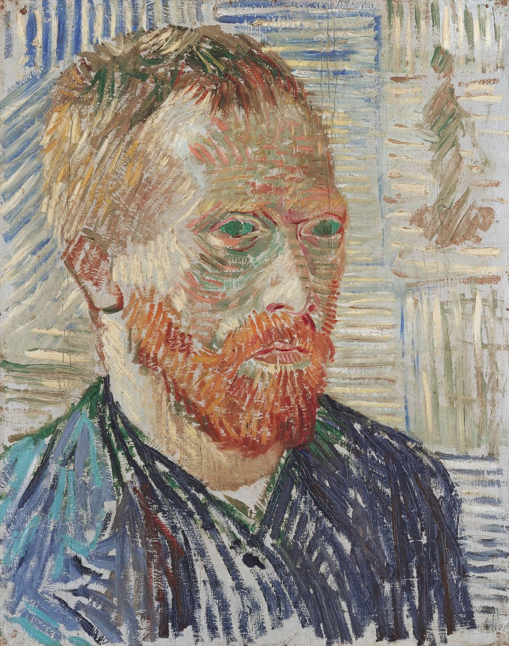 Autoportret z japońskim nadrukiem autorstwa Vincent van Gogh