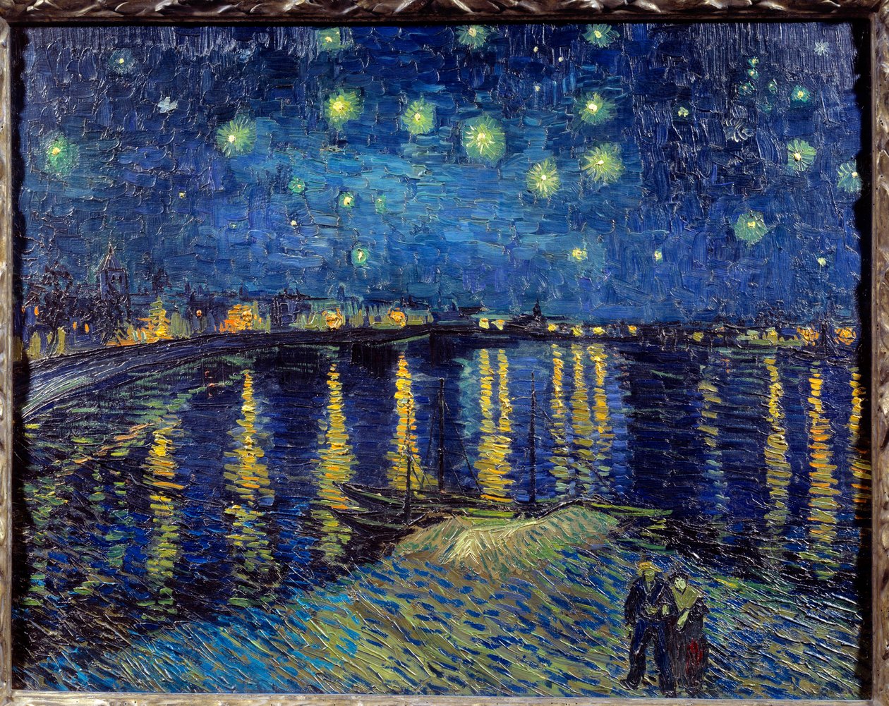 Gwiaździsta noc nad Rodanem autorstwa Vincent van Gogh
