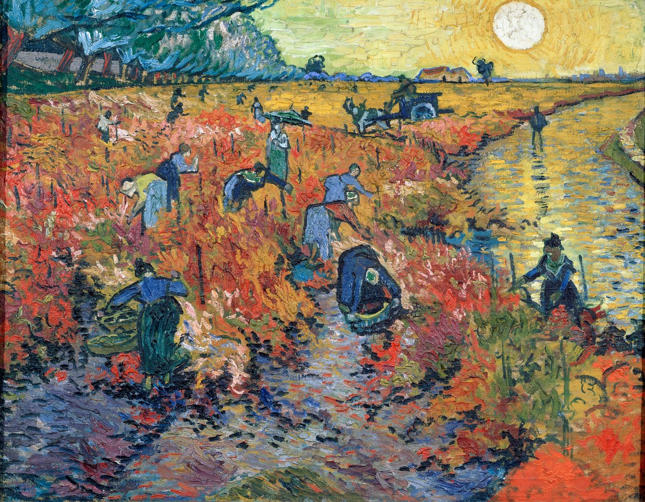 Czerwone winnice w Arles, 1888. autorstwa Vincent van Gogh