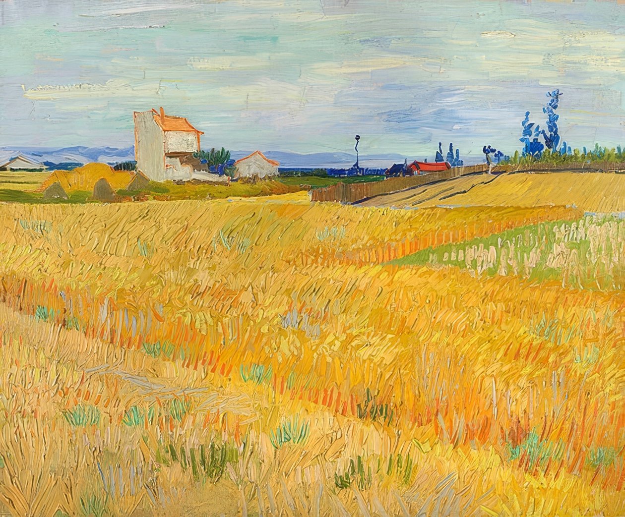 Weizenfeld (Champ de Blé). 1888 autorstwa Vincent van Gogh