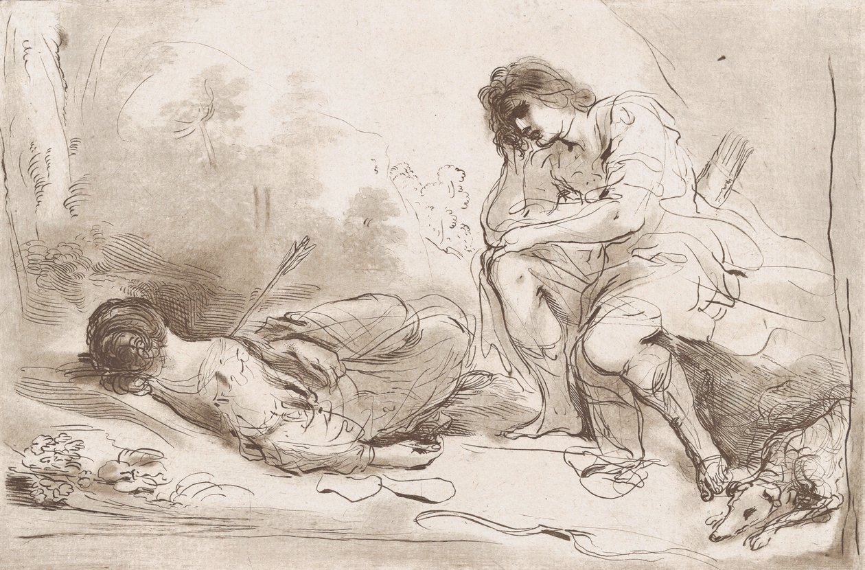 Cefalus i Prokrys, 1764-98. autorstwa Vincenzio Vangelisti