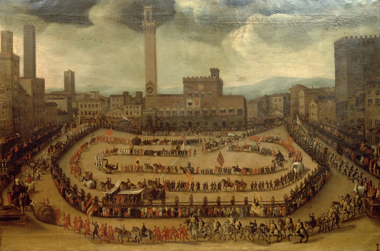 Parada Contrade, Siena autorstwa Vincenzo Rustici