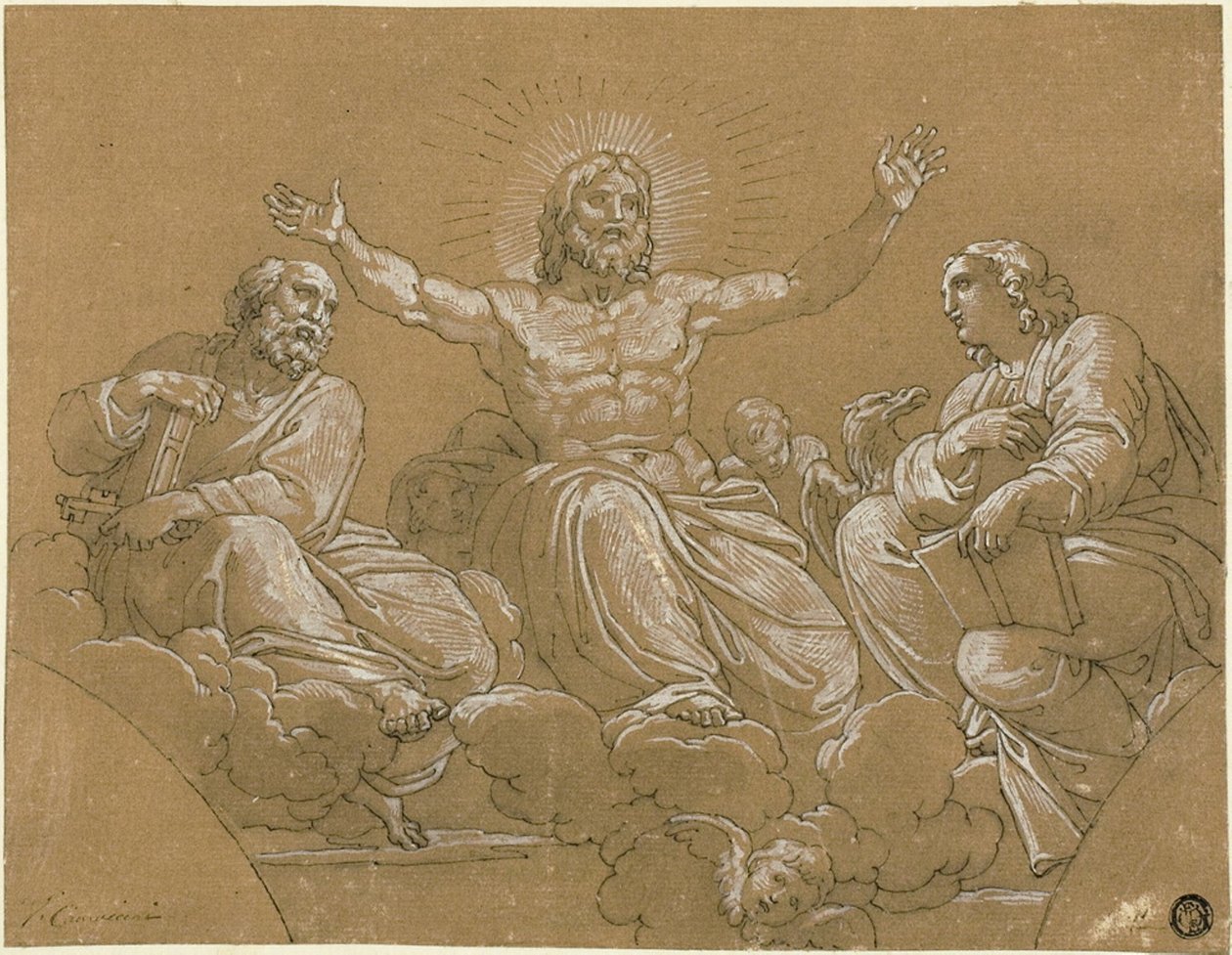 Chrystus w chwale ze świętymi autorstwa Vincenzo Camuccini