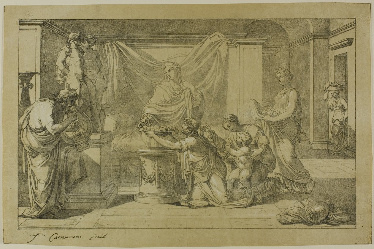 Ofiarowanie Laresowi autorstwa Vincenzo Camuccini