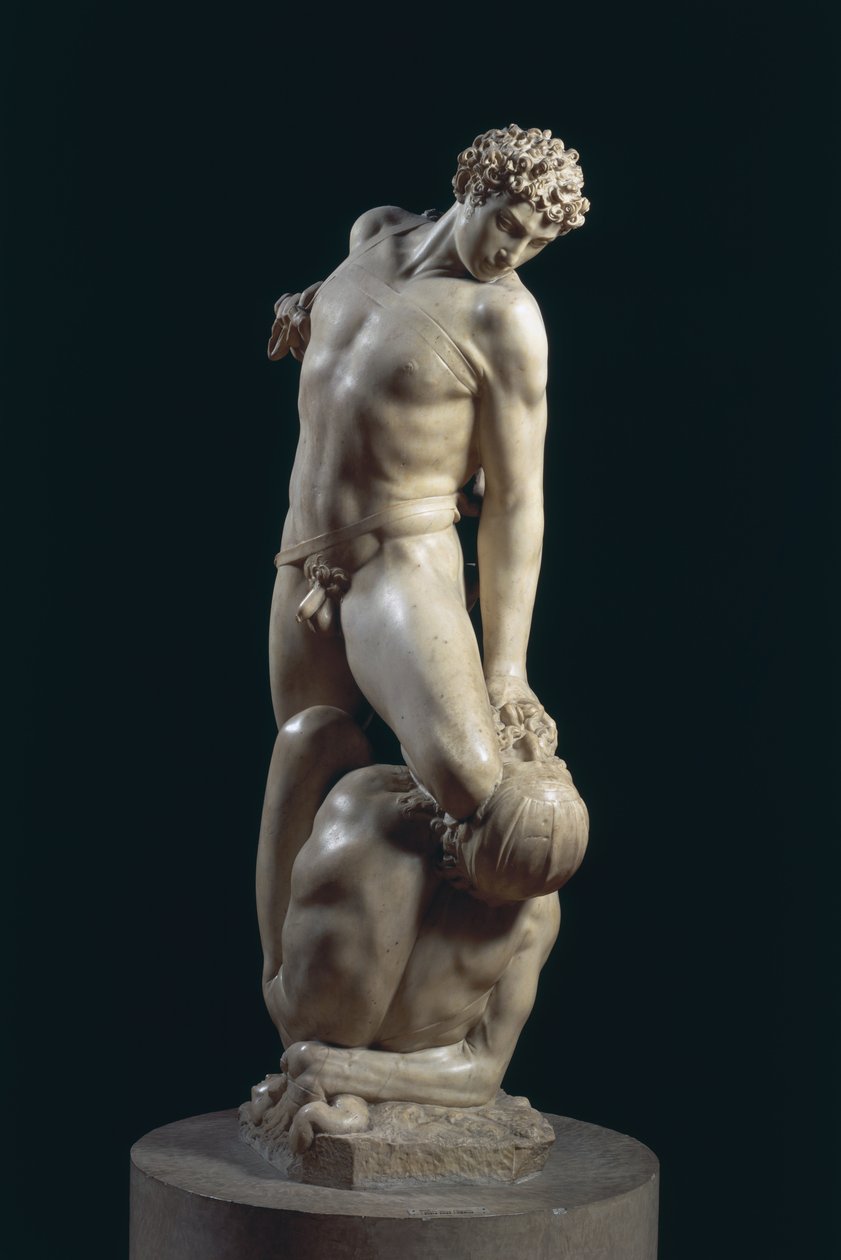 Honor triumfujący nad oszustwem, c.1561 (marmur) autorstwa Vincenzo Danti