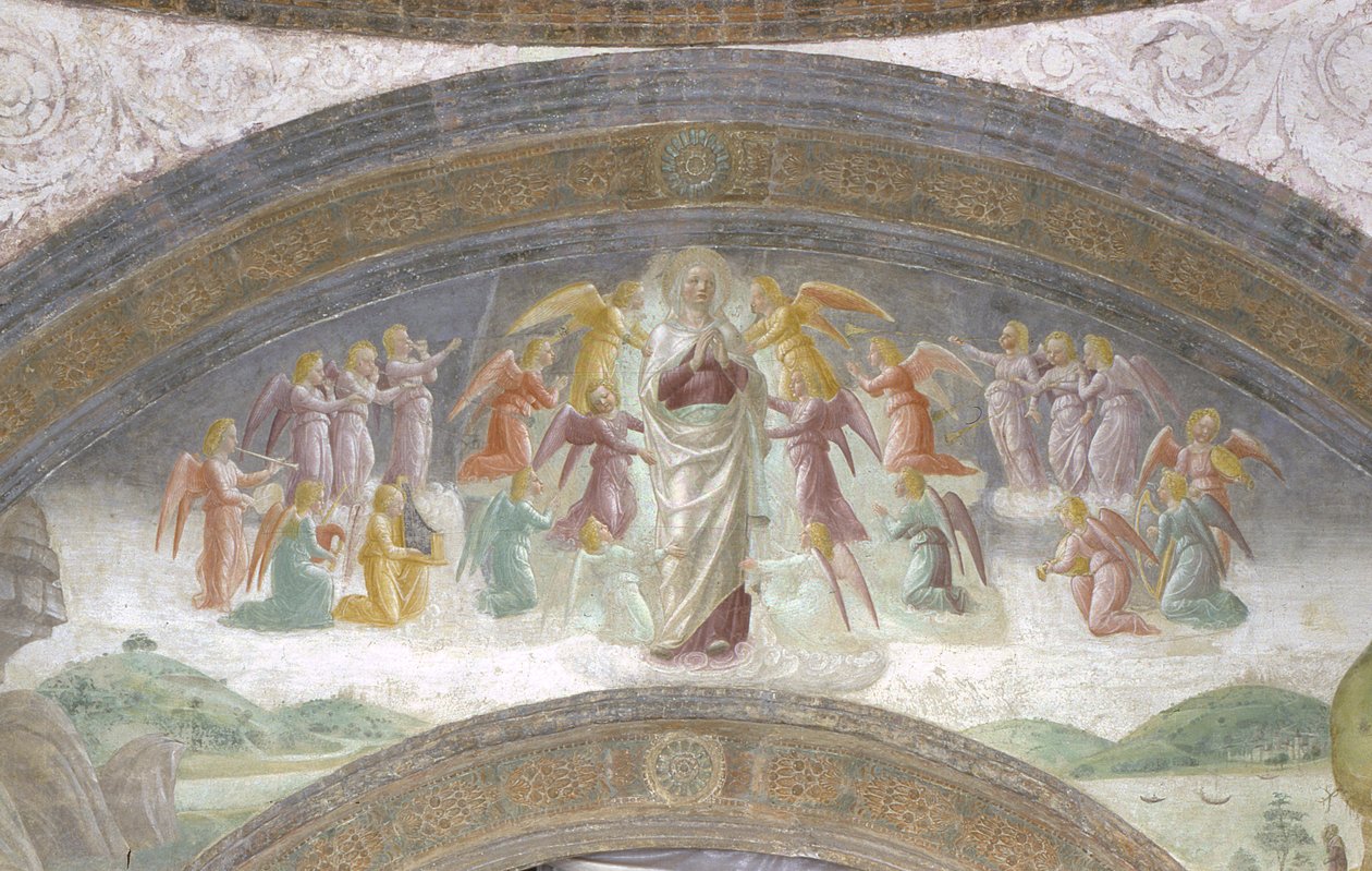 Dziewica Maryja i muzykanci autorstwa Vincenzo Foppa