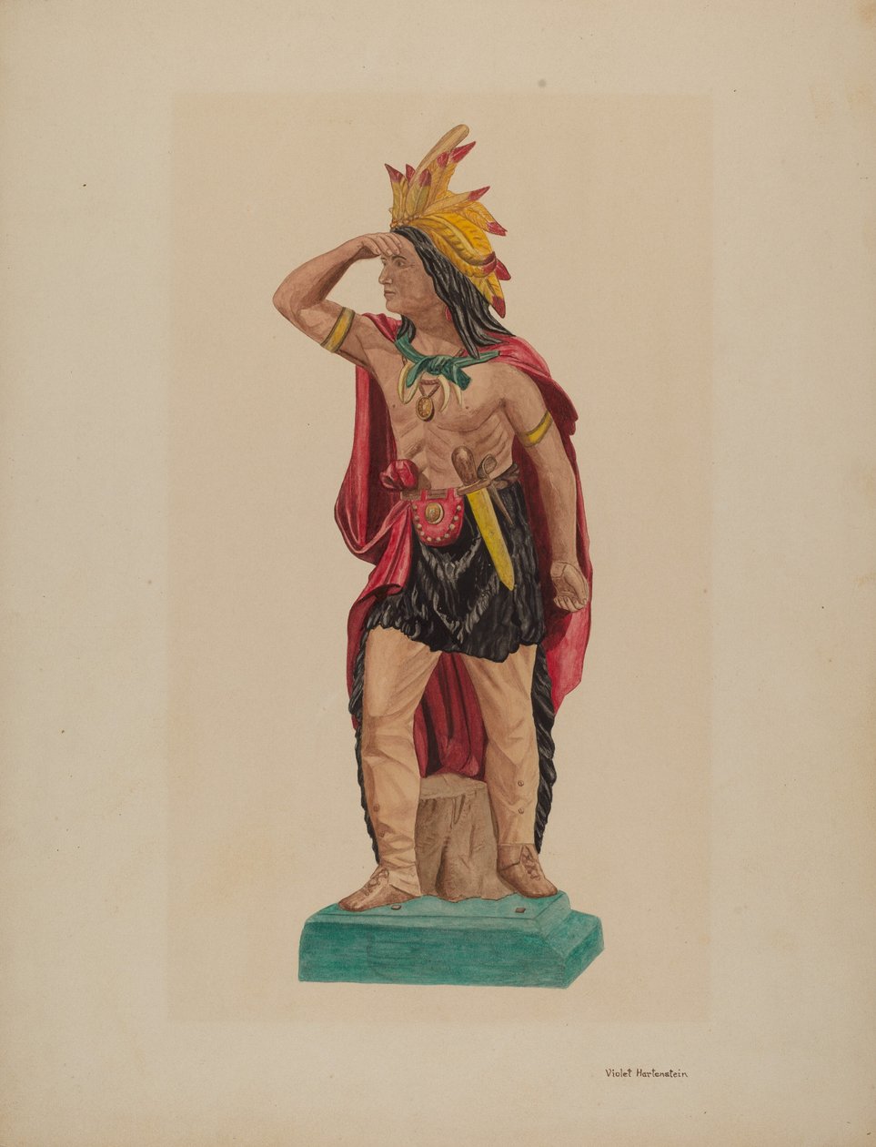 Sklep z cygarami Indian, ok. 1930 r. 1941. autorstwa Violet Hartenstein