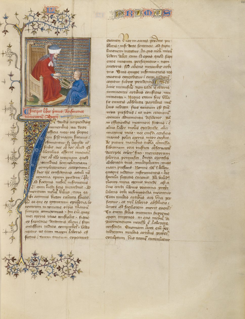 Boethius instruuje młodego chłopca w zakresie arytmetyki autorstwa Virgil Master