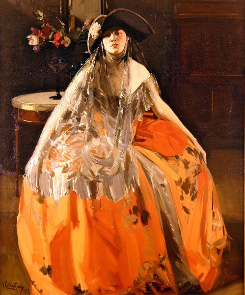 Portret kobiety autorstwa Virgilio Constantini