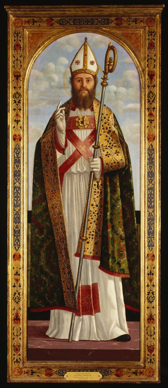 Błogosławieństwo Świętego Biskupa autorstwa Vittore Carpaccio