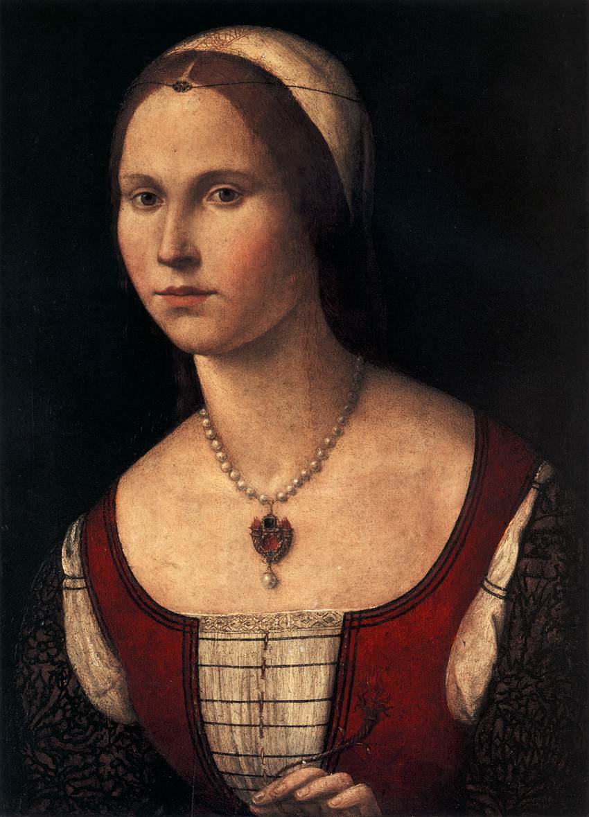 Portret młodej kobiety autorstwa Vittore Carpaccio