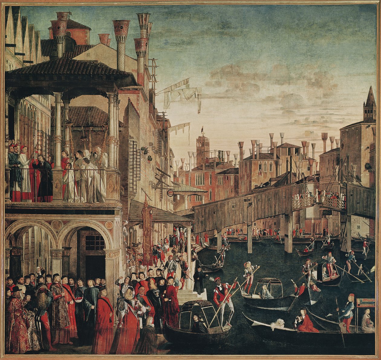 Cud Relikwii Prawdziwego Krzyża na moście Rialto, 1494 r. (zob. też 119437) autorstwa Vittore Carpaccio