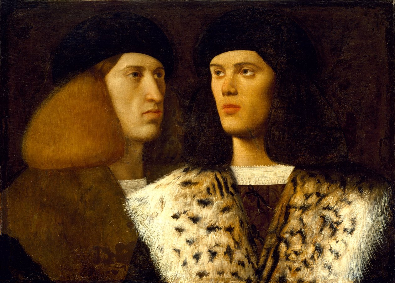 Portret dwóch młodych mężczyzn, ok. 1515 autorstwa Vittore Belliniano