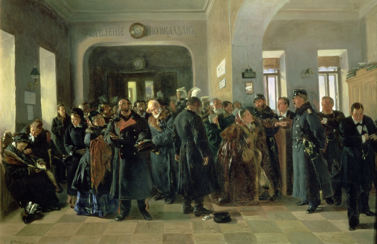 Upadek banku, 1881 (patrz także 40930) autorstwa Vladimir Egorovic Makovsky