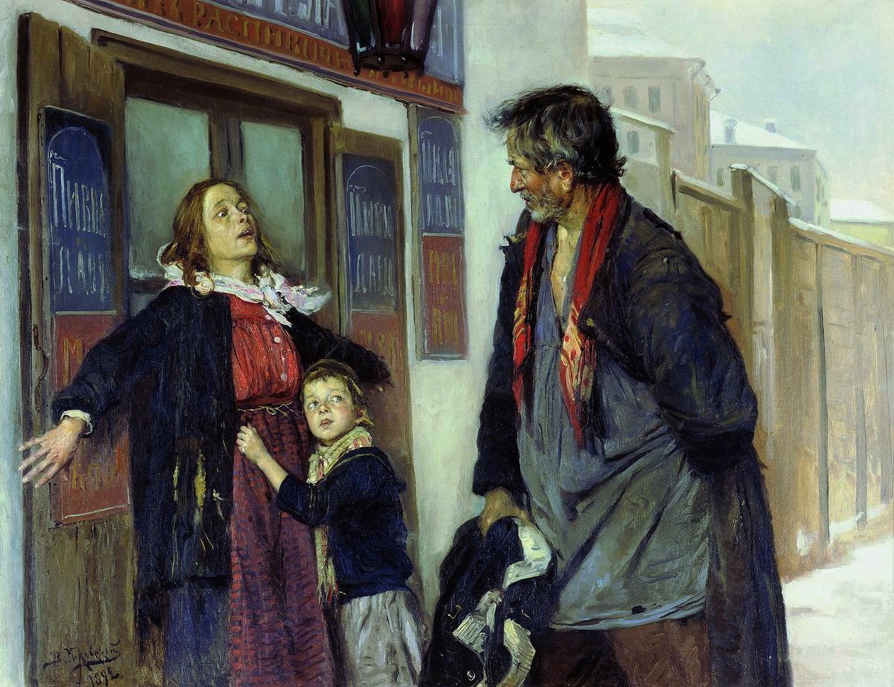 Nie wpuszczam!, 1892 autorstwa Vladimir Egorovic Makovsky