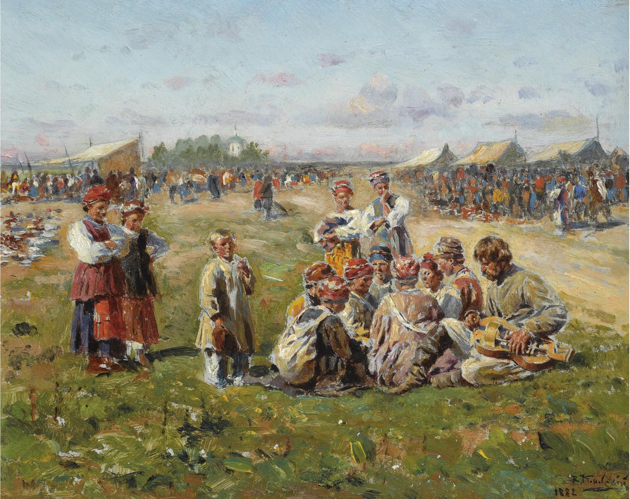 Jarmark Wiejski, 1882 autorstwa Vladimir Egorovic Makovsky