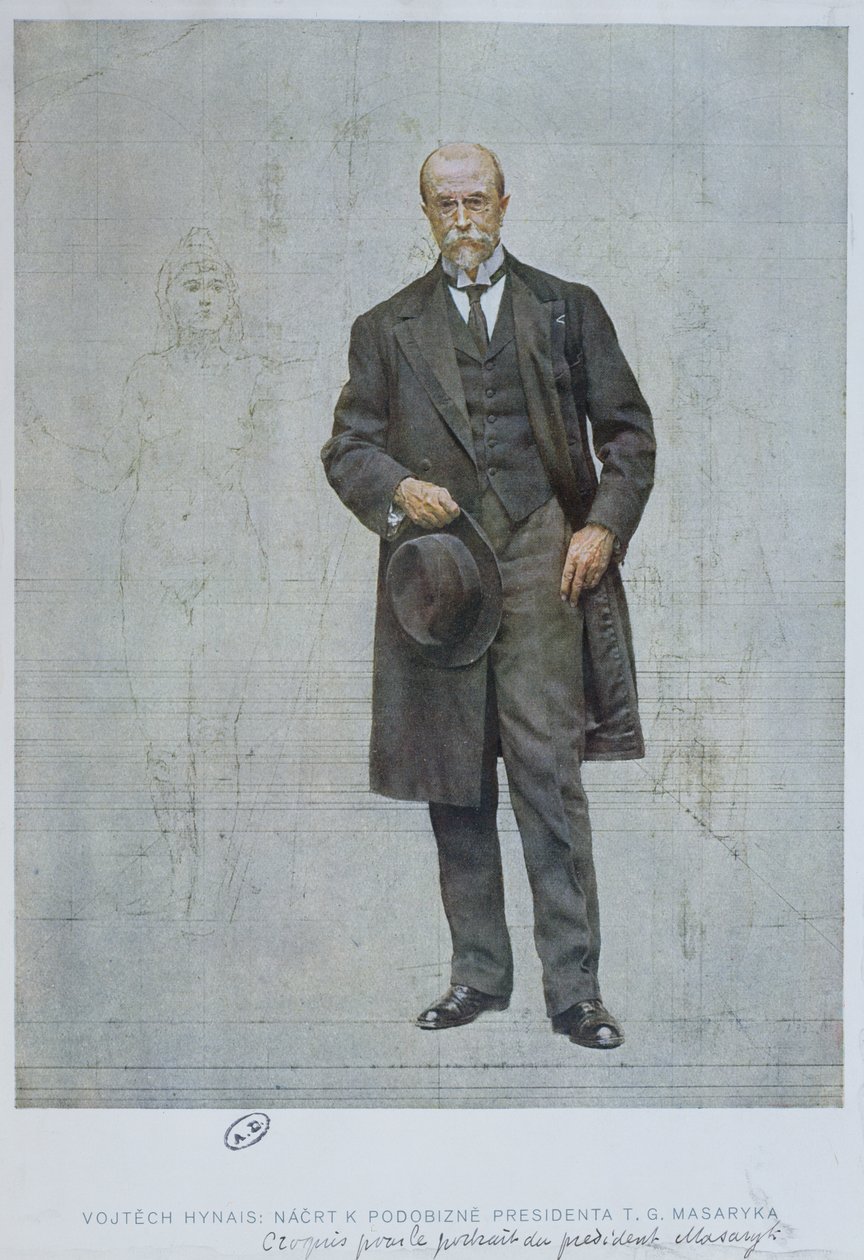 Thomas Garrigue Masaryk (1850-1937) autorstwa Vojtech Hynais