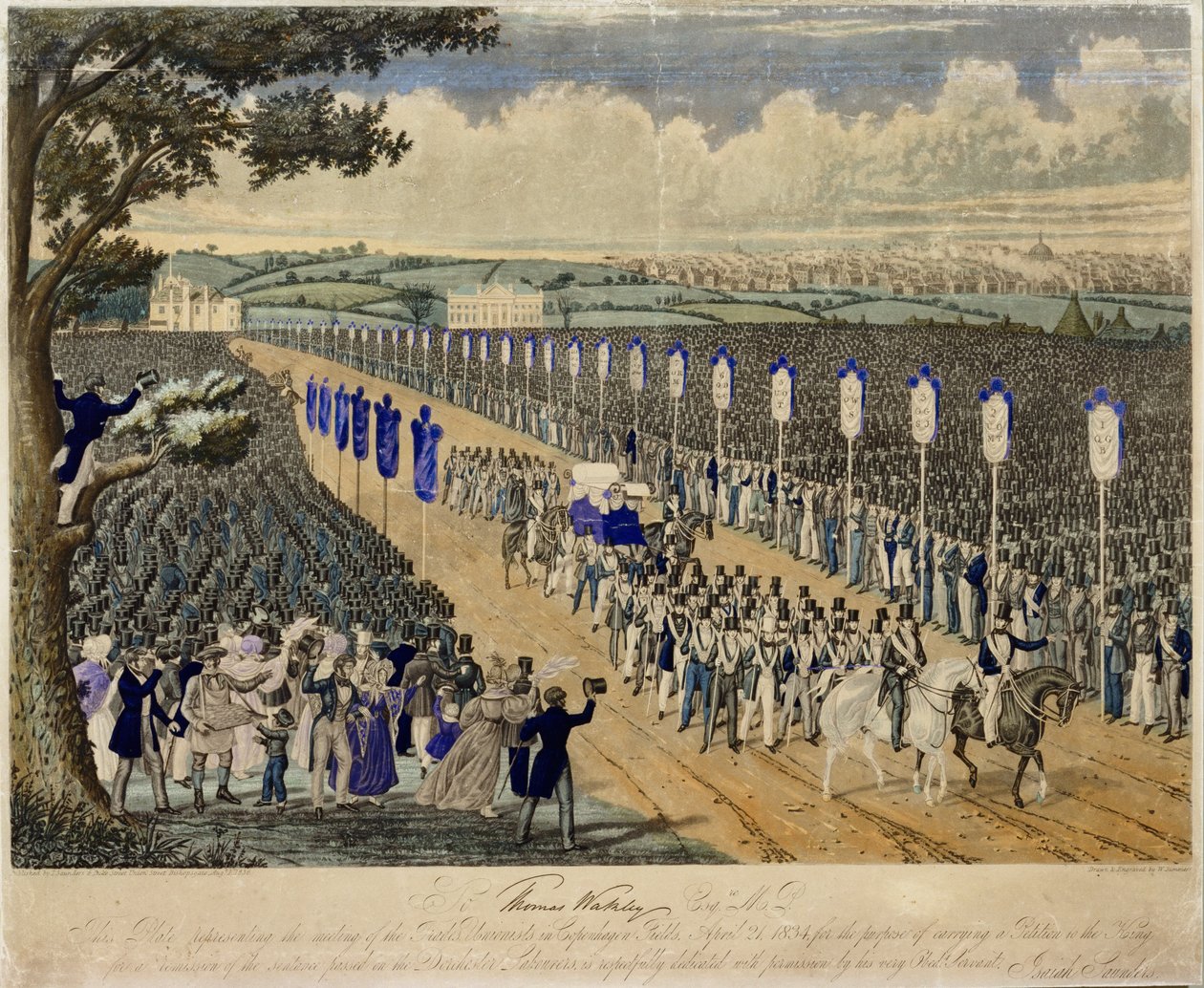 Spotkanie Związków Zawodowych na Kopenhaskich Polach, 21 kwietnia 1834 r. autorstwa W. Summers