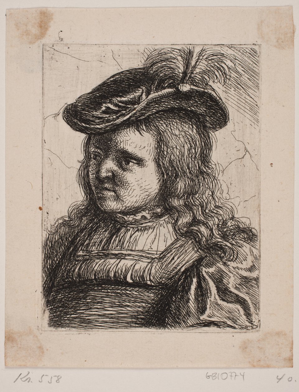 Popiersie chłopca. autorstwa W.A. Müller