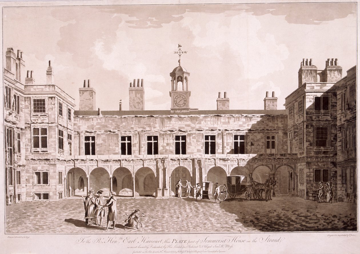 Somerset House, Londyn, 1777 autorstwa WG Moss