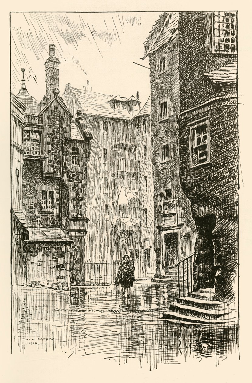 „Dwór Jamesa, Edynburg”, 1928. autorstwa WH Caffyn