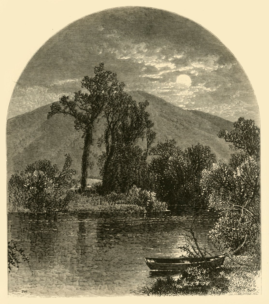„Rzeka Hoosac, North Adams”, 1874. autorstwa W.H. Morse