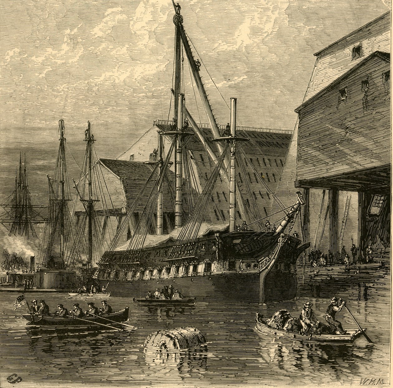 "Stocznia Marynarki Wojennej", 1874. autorstwa W.H. Morse