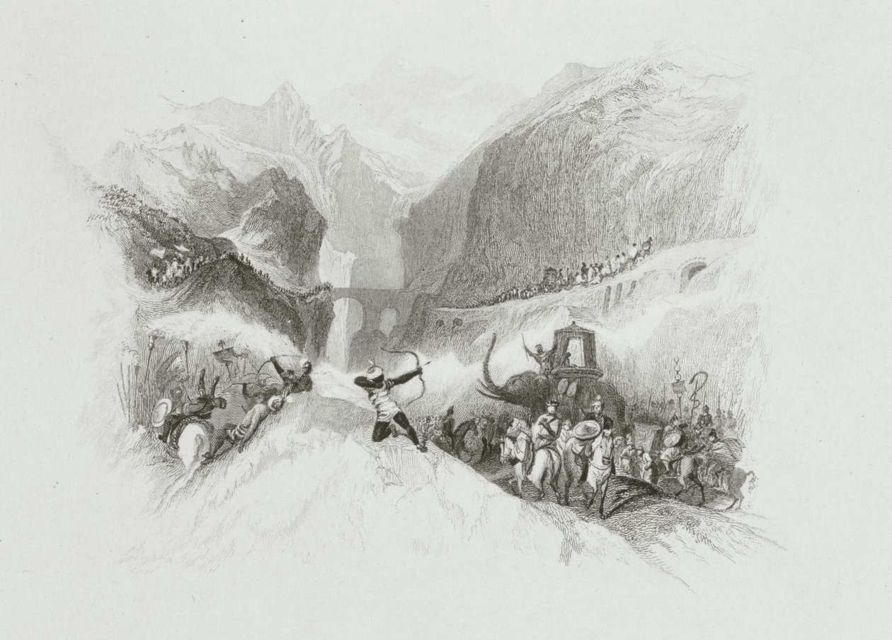 Hannibal (247-183 pne) Przechodząc przez Alpy autorstwa W.R. Smith