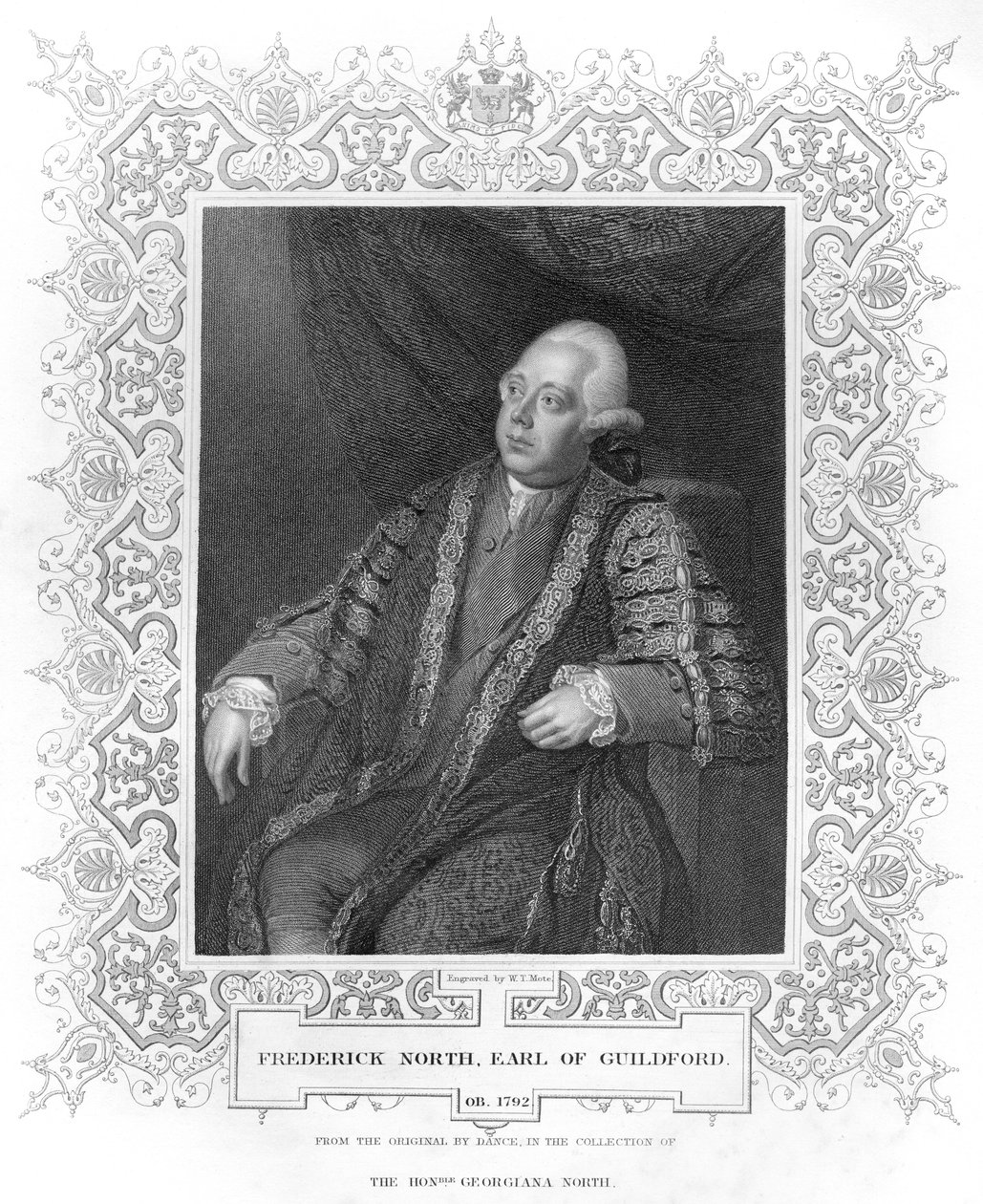Portret Fredericka Northa, hrabiego Guildford autorstwa W.T. Mote