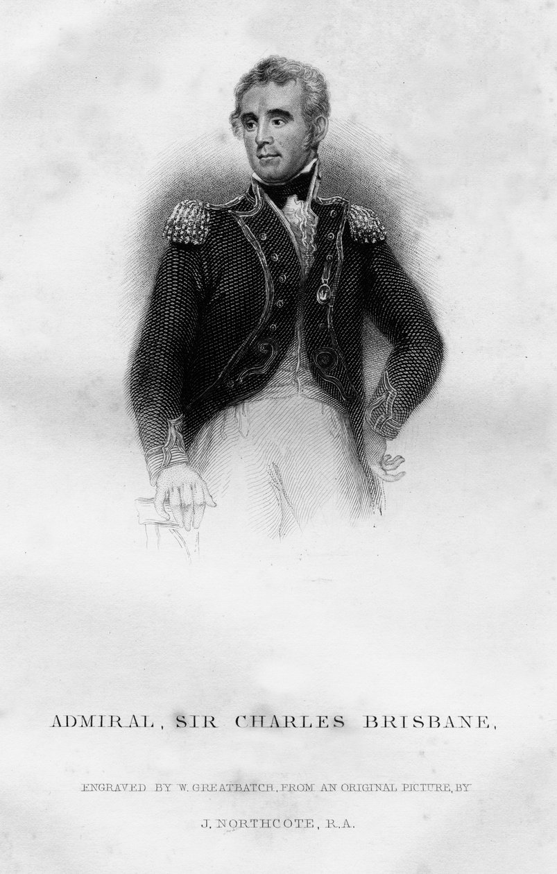 Admirał Sir Charles Brisbane 1769-1829, 1837. autorstwa W. Greatbatch