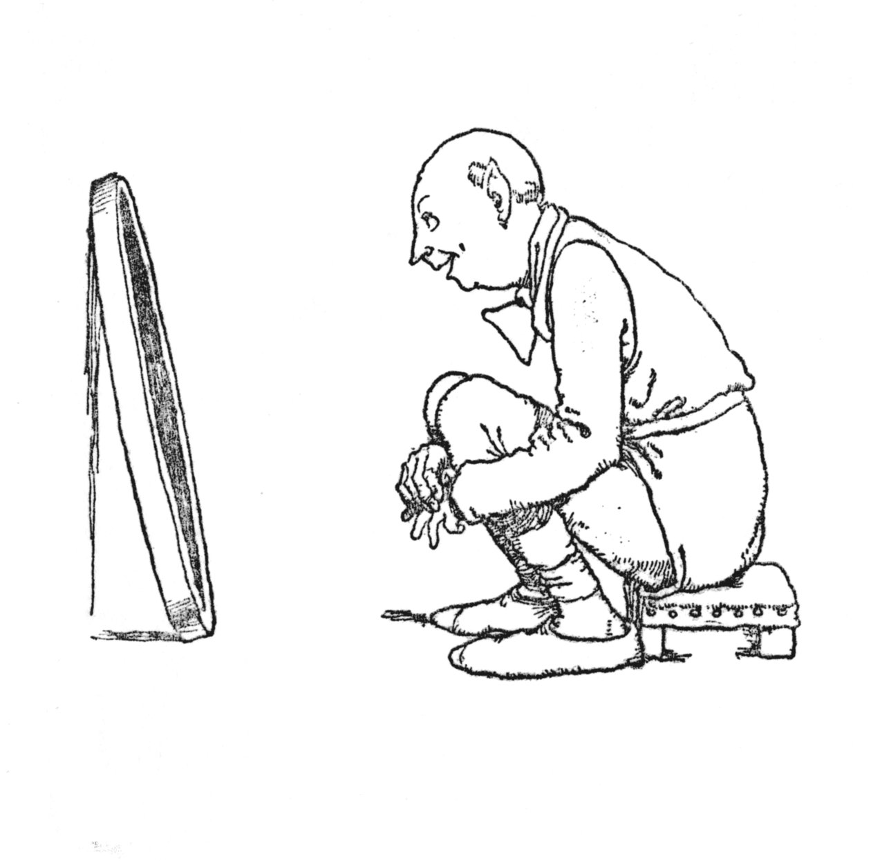 Chichotał z zachwytu, ok. 1930 r. autorstwa William Heath Robinson