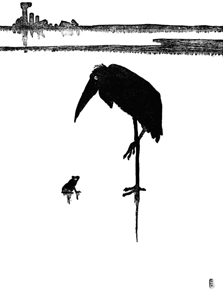 Powódź Nilu cofnęła się, ok. 1930 r. autorstwa William Heath Robinson