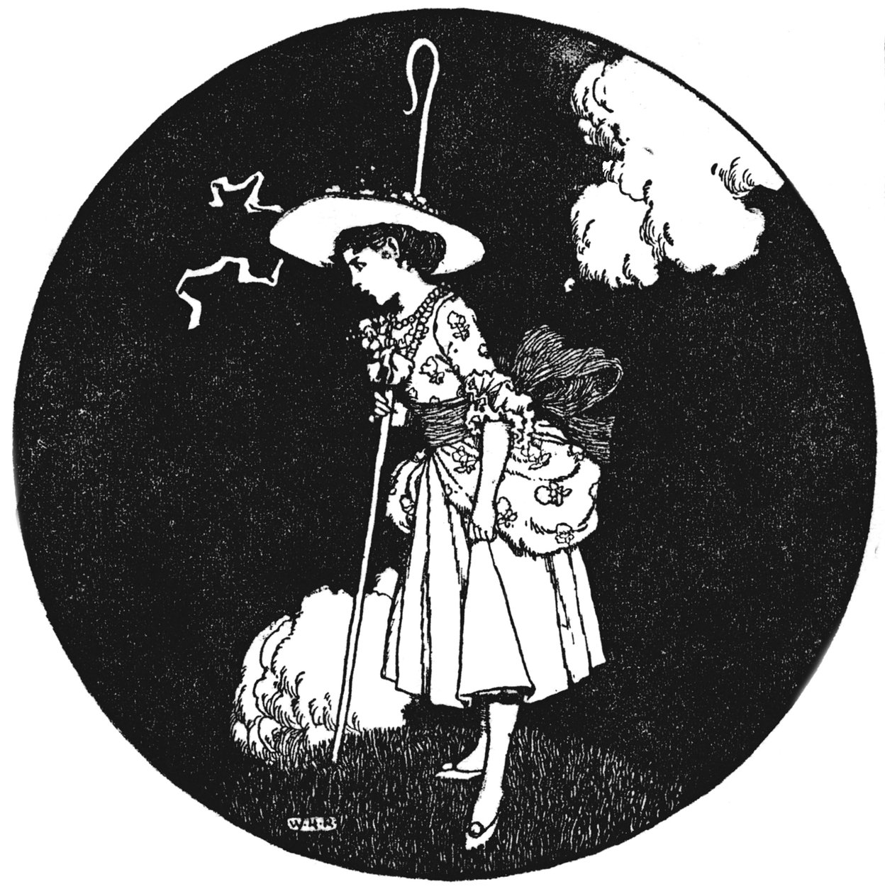 Pasterka i kominiarz, ok. 1930 autorstwa William Heath Robinson