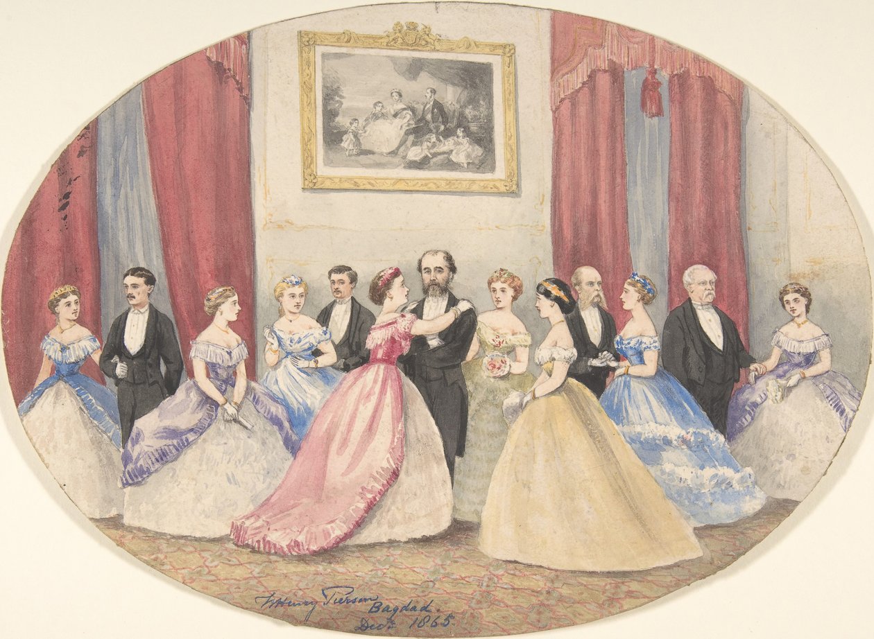 Recepcja brytyjska w Bagdadzie, 1865. autorstwa W Henry Pierson