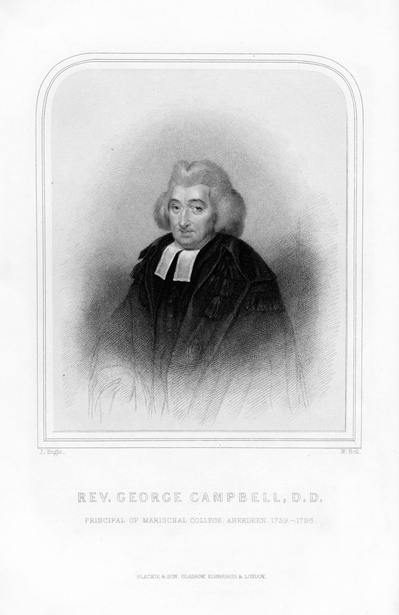 George Campbell, szkocki filozof oświecenia, 1870. autorstwa W. Holl