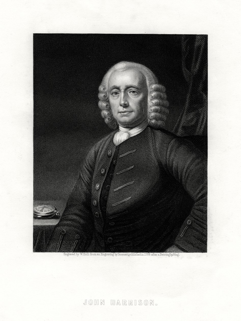 John Harrison, angielski zegarmistrz, XIX wiek. autorstwa W. Holl