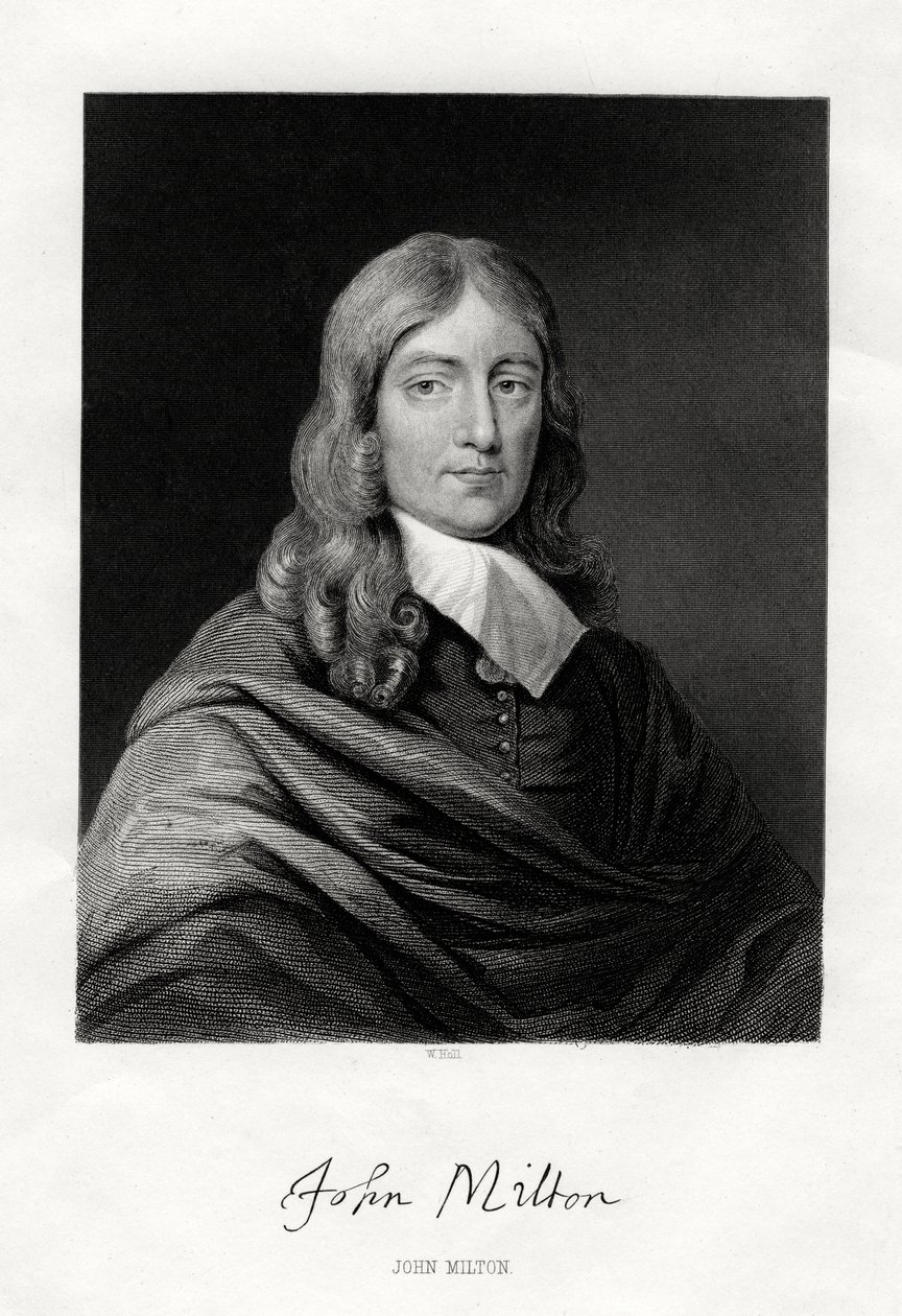 John Milton, angielski poeta, XIX wiek autorstwa W. Holl