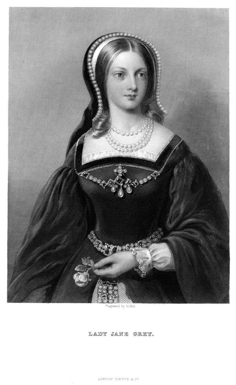 Lady Jane Grey 1537-1554, XIX wiek. autorstwa W. Holl