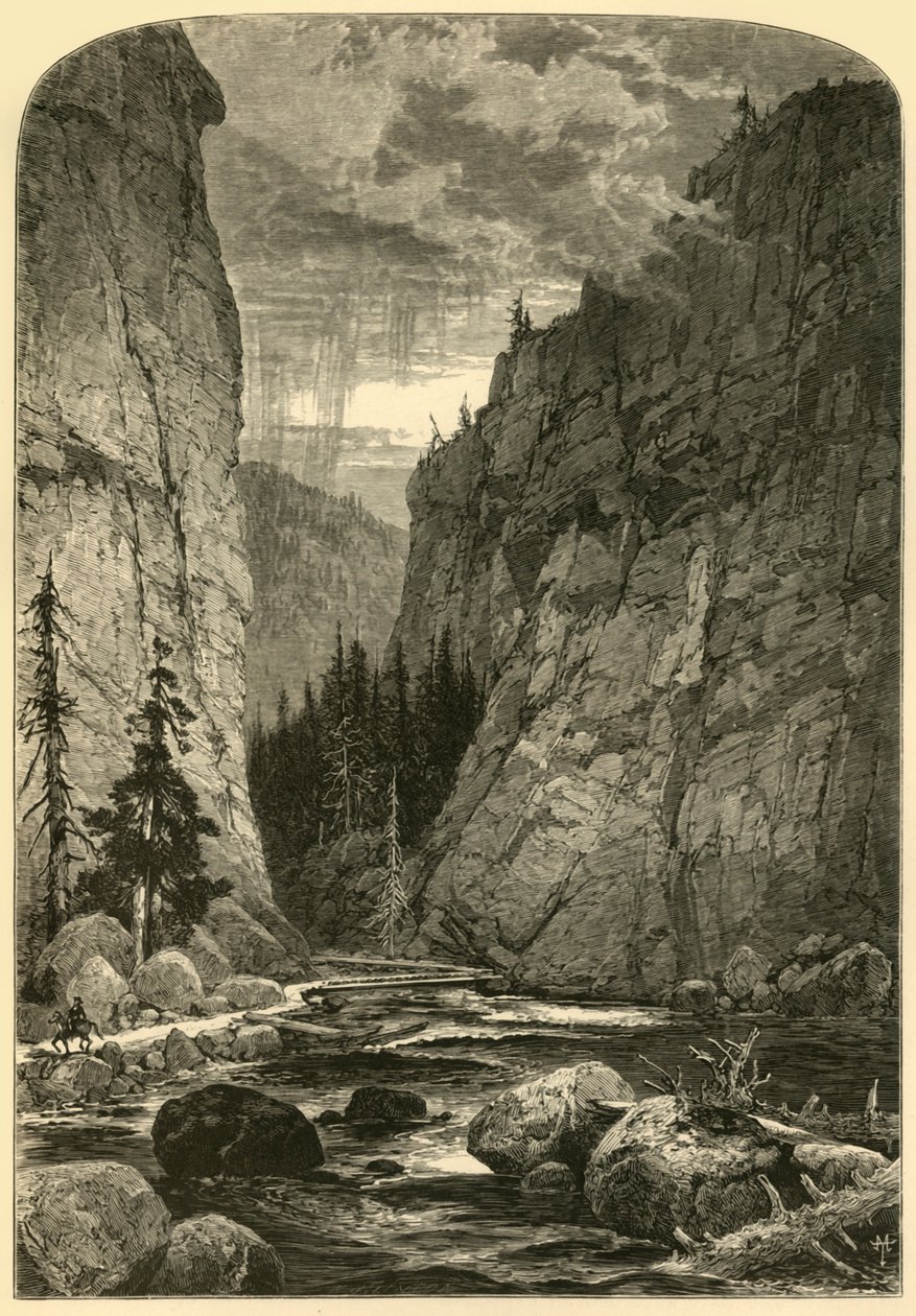 „Kanion Bowlera”, 1874. autorstwa W. J. Linton