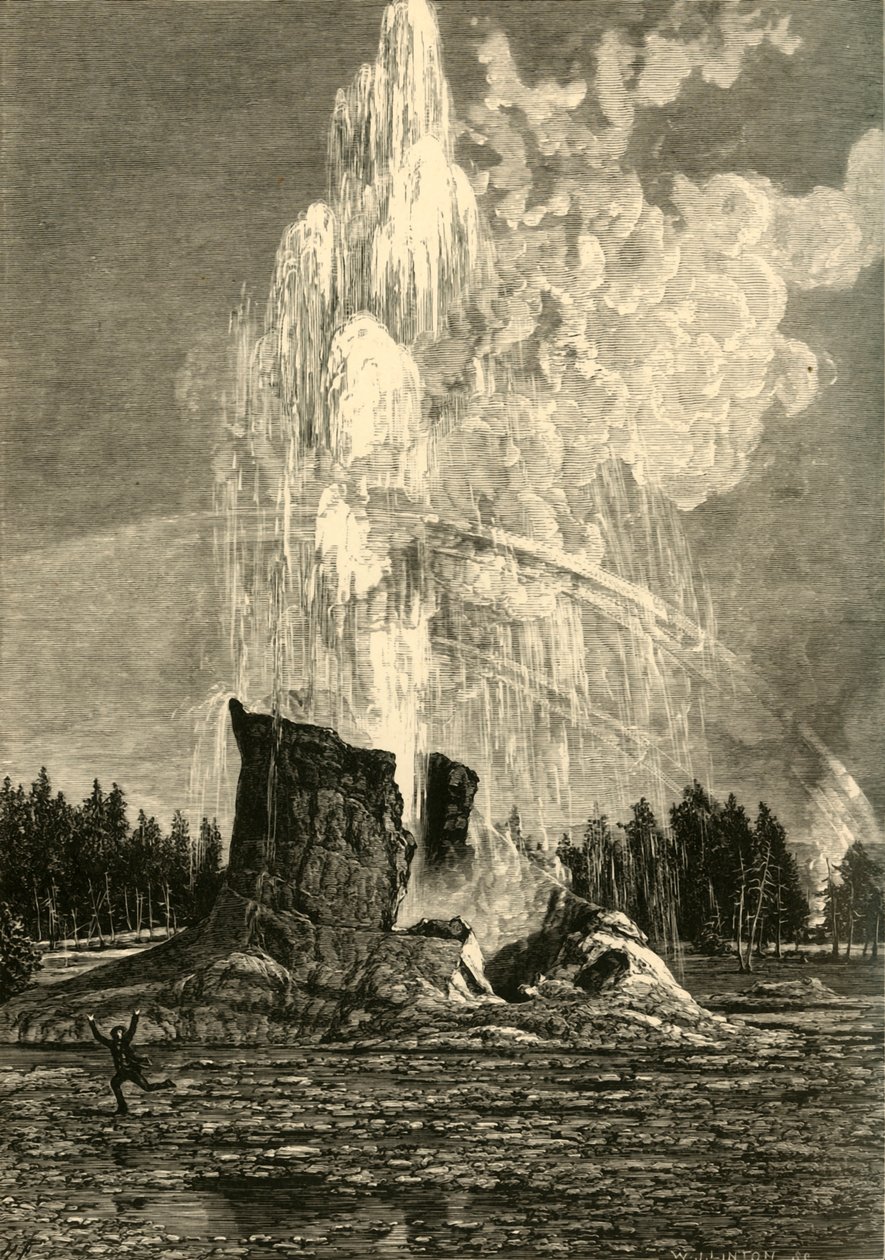 „Wielki gejzer”, 1872. autorstwa W. J. Linton