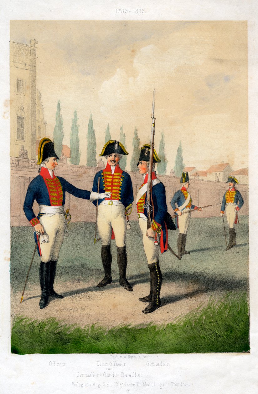 Batalion gwardii grenadierów, 1786-1806 XIX w. autorstwa W Korn