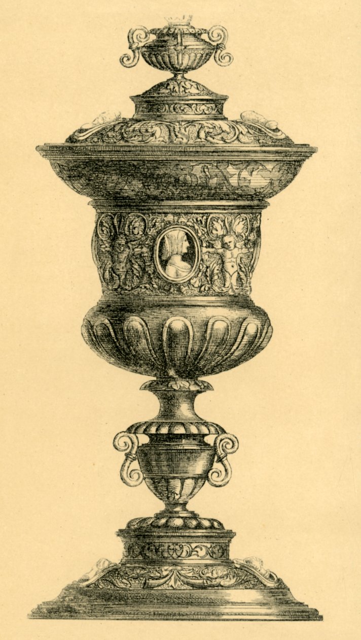 Srebrny kubek i wieczko, c1550, 1881. autorstwa W. M. McGill