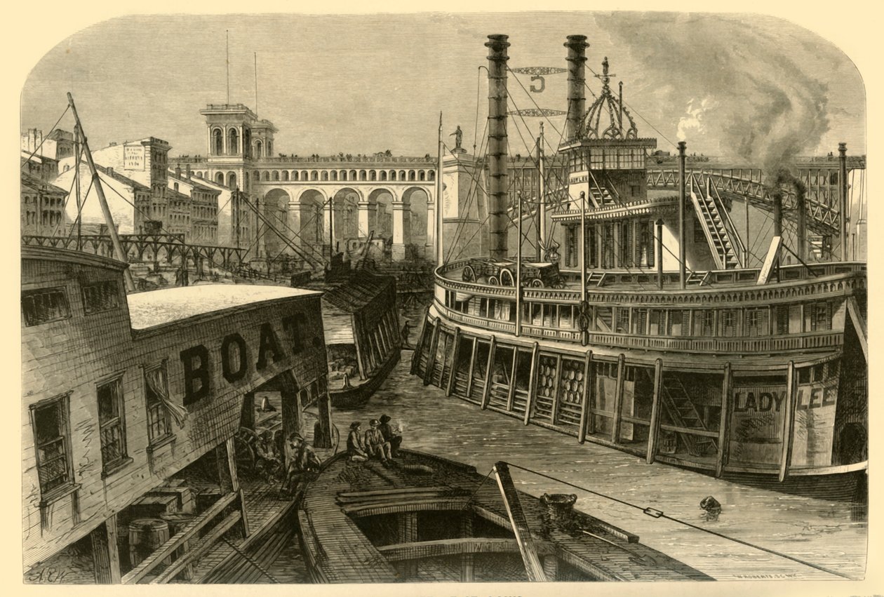 „Wał w St. Louis”, 1874. autorstwa W. Roberts