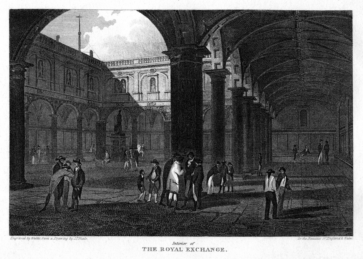 The Royal Exchange, City of London, 1816. autorstwa W. Wallis