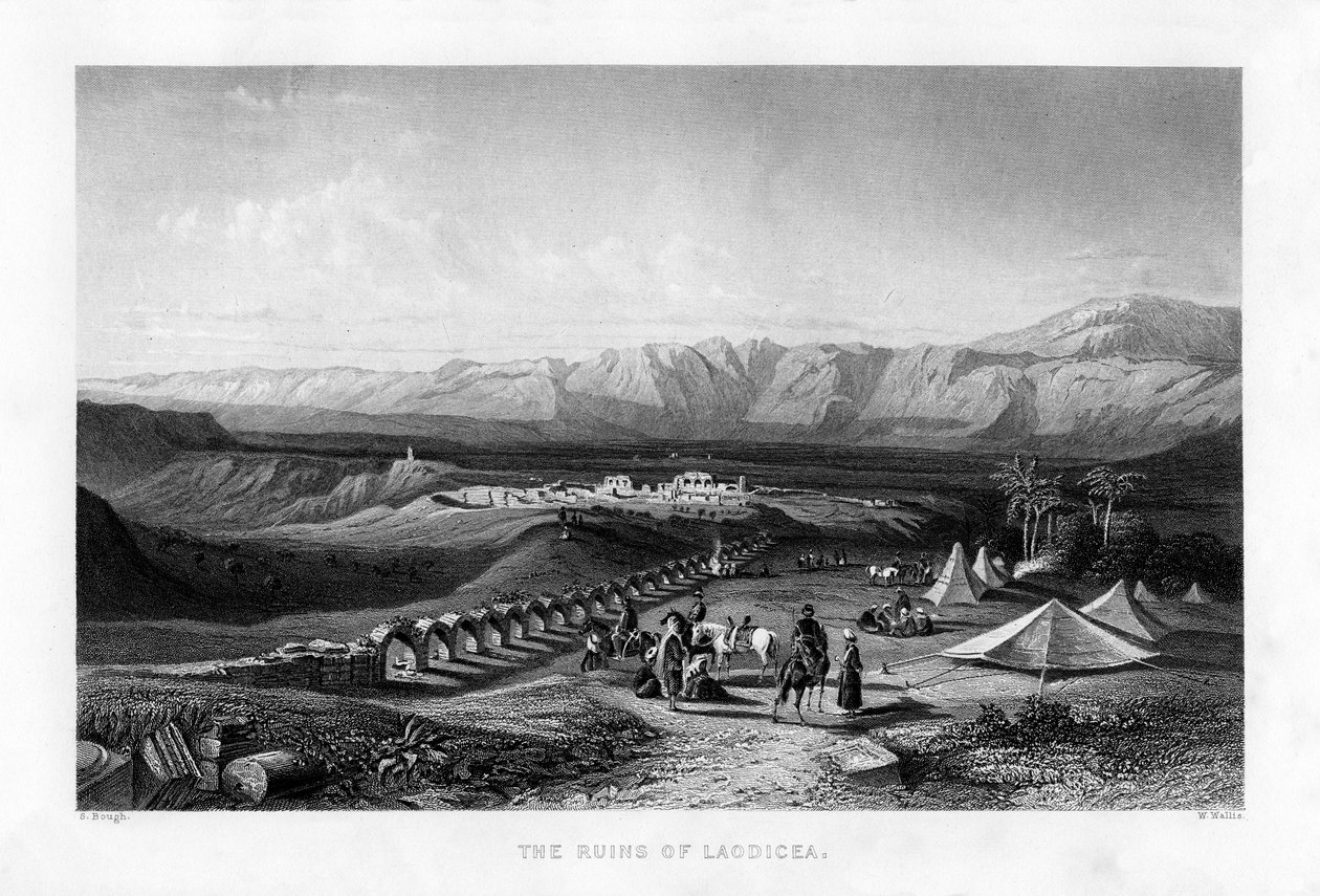 Ruiny Laodycei, 1887 r. autorstwa W. Wallis
